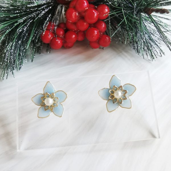 winter blossom baby blue flowers